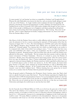 puritan joy - Norwich Reformed Church