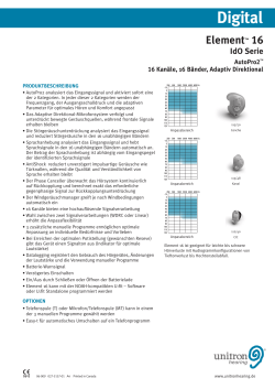 Element 16 IdO technisches Datenblatt