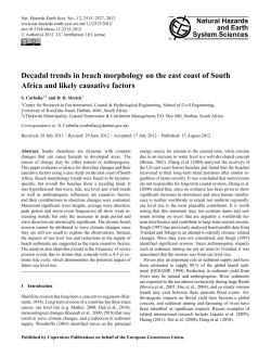 Decadal trends in beach morphology on the east coast of
