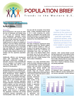 Population Brief: The State of Montana