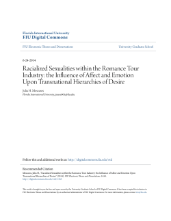 Racialized Sexualities within the Romance Tour Industry: the
