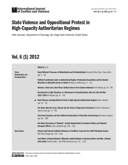 State Violence and Oppositional Protest in High