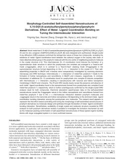 Morphology-Controlled Self-Assembled Nanostructures of 5,15