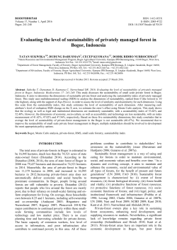 Evaluating the level of sustainability of privately managed forest in