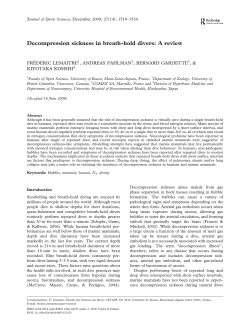 Decompression sickness in breath-hold divers: A review