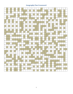 Geography Pun Crossword