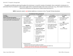 Thoughtful and effective planning throughout the school year is