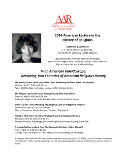 2014 Lecturer: Catherine L. Albanese