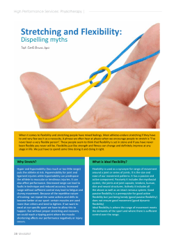 Stretching and Flexibility: