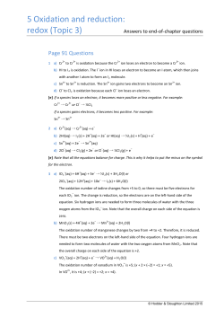5 Oxidation and reduction