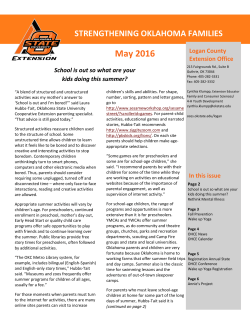 May 2016 - Oklahoma Cooperative Extension Service