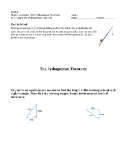The Pythagorean Theorem: