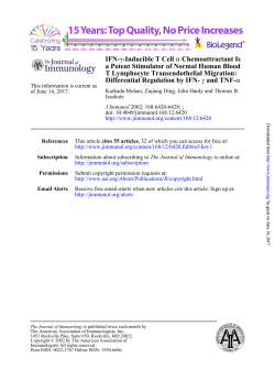 &gamma; Differential Regulation by IFN