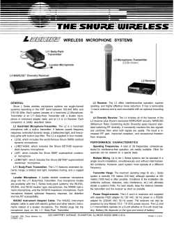 L Series Wireless Microphone Systems