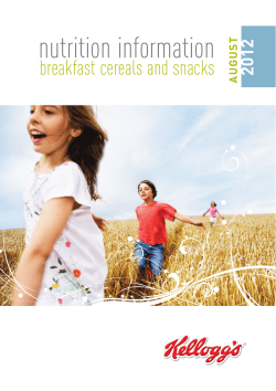 nutrition information - Kellogg`s &reg; Nutrition &trade; Worldwide