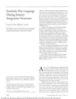 Symbolic Play Language During Sensory Integration Treatment