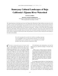 Kumeyaay Cultural Landscapes of Baja California`s Tijuana River