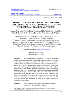 physical-chemical characterization of some green and red