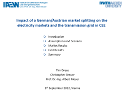 Impact of a German/Austrian market splitting