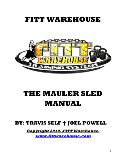 fitt warehouse the mauler sled manual