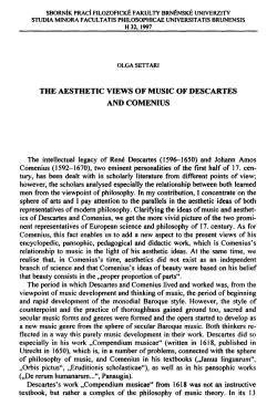 the aesthetic views of music of descartes and comenius