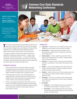 Gates-funded Common Core Networking Conference