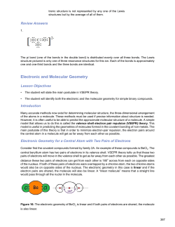 Electronic and Molecular Geometry