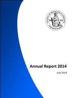 Annual Report 2014 - Health and Community Services