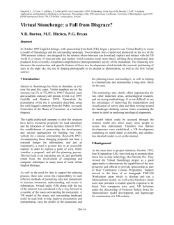 Virtual Stonehenge: a Fall from Disgrace?