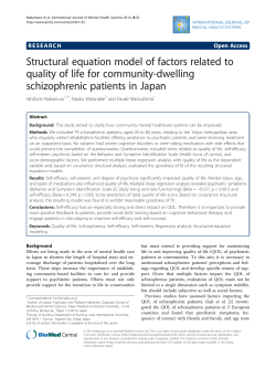Structural equation model of factors related to quality of life for