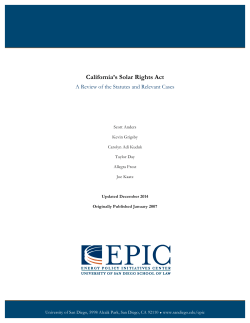 California`s Solar Rights Act