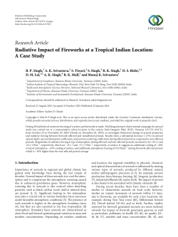 Radiative Impact of Fireworks at a Tropical Indian Location: A Case