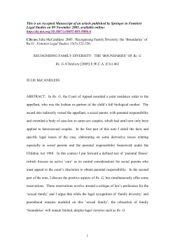 Feminist Legal Studies