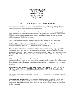 RFP 2017 Crack Sealing