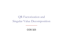 QR Factorization and Singular Value Decomposition