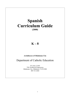 Spanish Curriculum Guide - Archdiocese of Oklahoma City