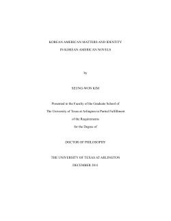 KOREAN AMERICAN MATTERS AND IDENTITY IN KOREAN