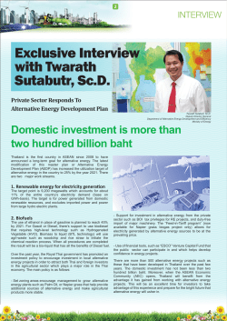 Exclusive Interview with Twarath Sutabutr, Sc.D.
