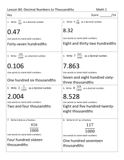 Forty-seven hundredths Eight and thirty-two