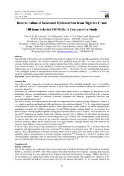 Determination of Saturated Hydrocarbon from Nigerian Crude Oil