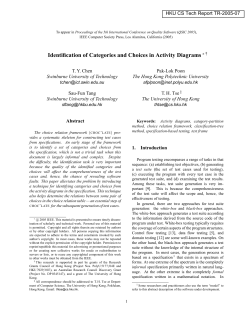 Identification of Categories and Choices in Activity Diagrams