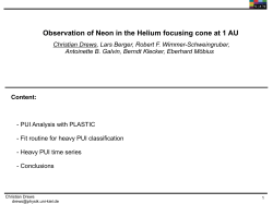 Observation of Neon in the Helium focusing cone at 1 AU Christian