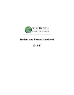 Student Handbook - Side by Side Charter School