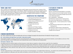 ESS is a division of Compass Group Canada the world`s largest