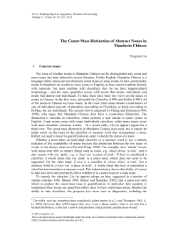 The Count-Mass Distinction in Abstract Nouns in