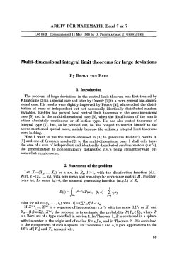 Multi-dimensional integral limit theorems for large