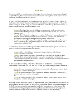 Semicolons (341, b, 20b)