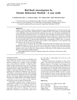 Bed Rock investigation by Seismic Refraction Method
