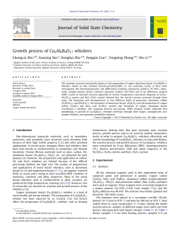 Growth process of Cu2Al6B4O17 whiskers