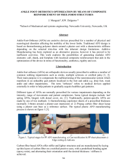 ANKLE FOOT ORTHOTICS OPTIMIZATION BY